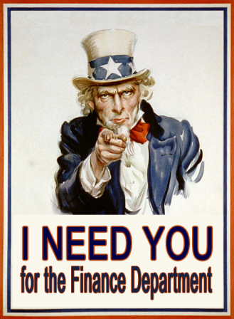 I want you for the Finance Department